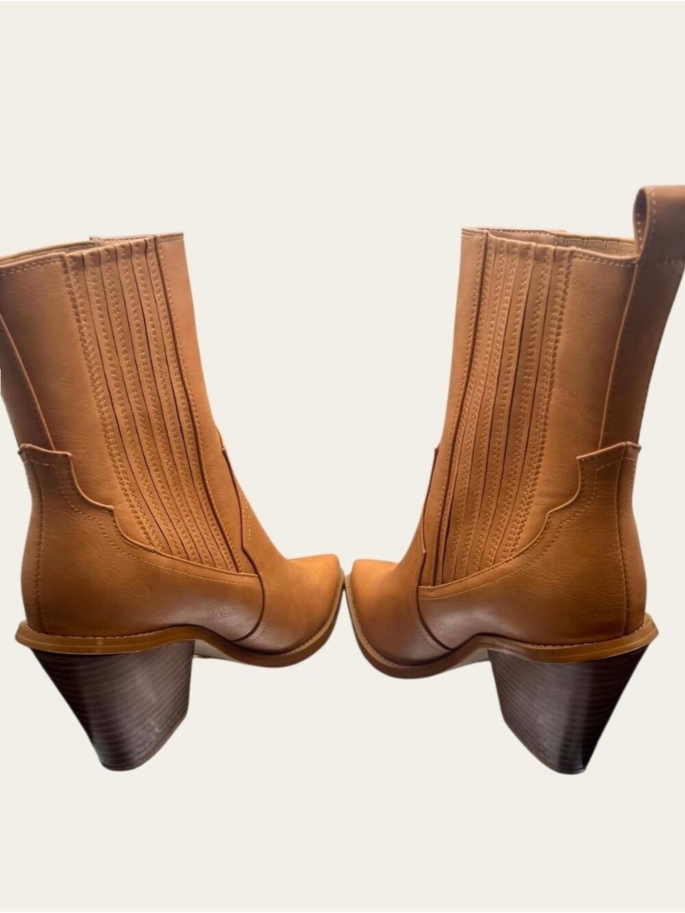 Billini Skyler Camel Western Ankle Boots Size 8 Coastal Cowgirl NIB
